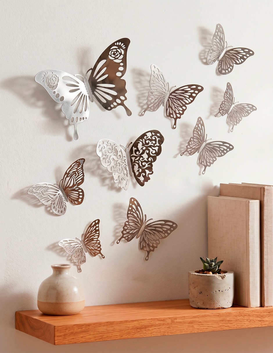 Figura decorativa de mariposa Bluelander 72 Mariposas Decorativas 3D